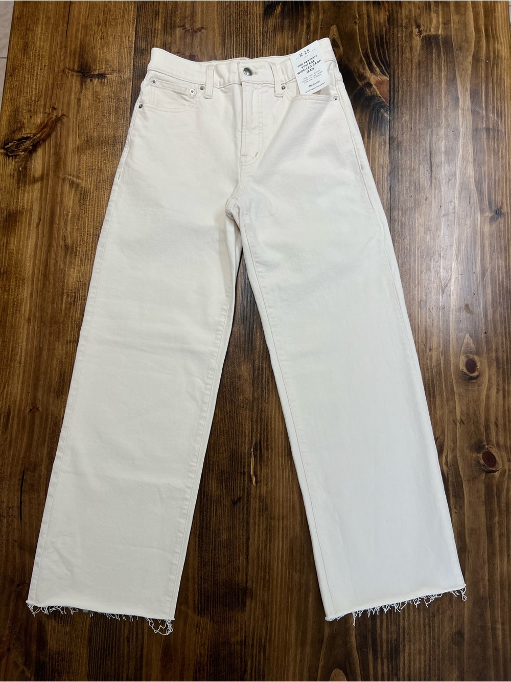 Madewell The Perfect Vintage Wide-Leg Crop Jean in Vintage Canvas Size 25 NWT - Picture 6 of 13